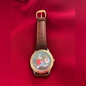 DISNEY White Rabbit Limited Edition Collectors 1270/7500 Watch- Genuine Leather